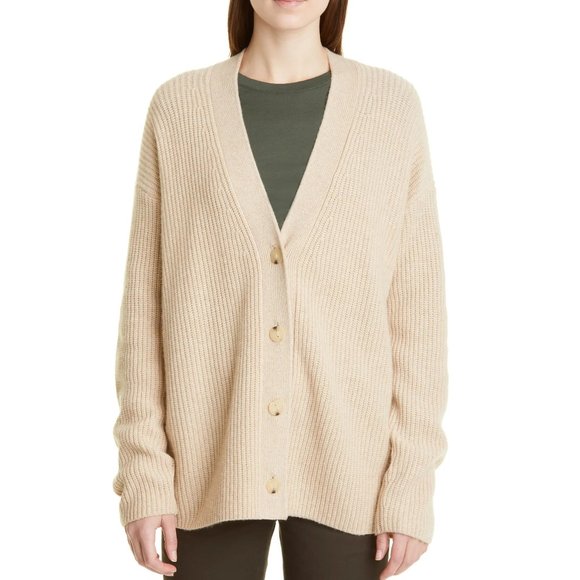 NWT VINCE V-Neck Wool & Cashmere Cardigan - Picture 1 of 13